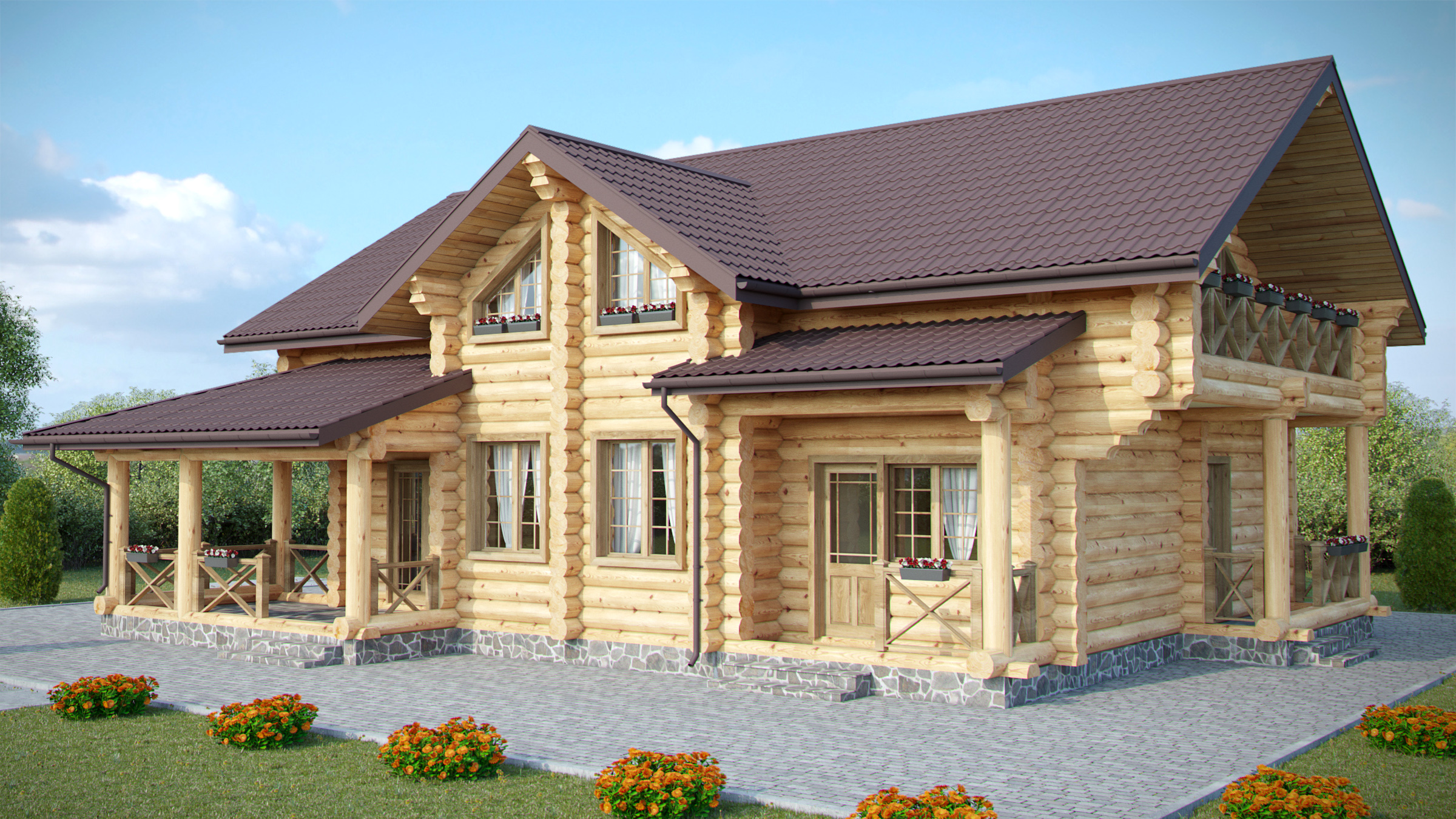 Дом из бревна VZ-151